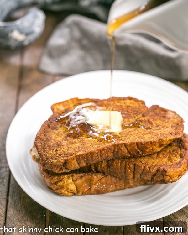 Pumpkin French Toast | A decadent breakfast treat with all the fabulous autumnal flavors of pumpkin pie!