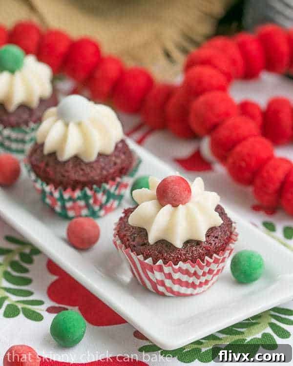 Mini Red Velvet Cupcakes | A bite sized version of my beloved, tried and true red velvet cake