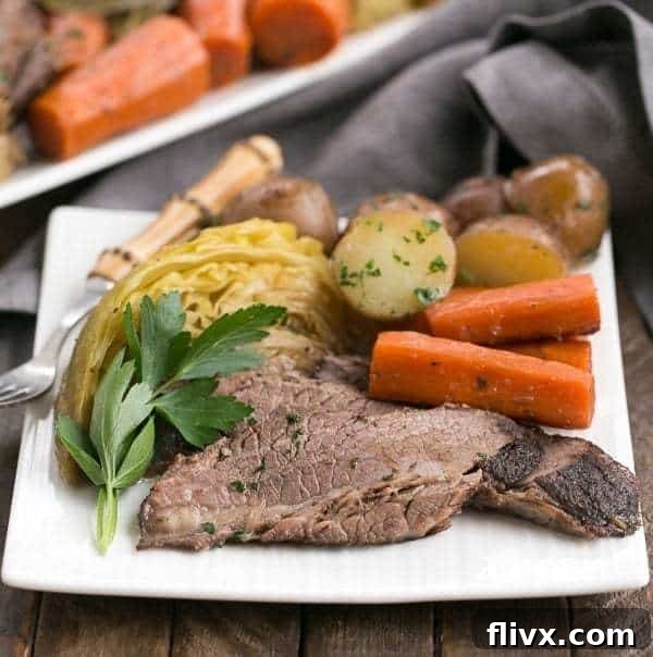 Irish Braised Corned Beef | Brisket slow cooked with the classic corned beef spices for a tender, flavorful meal!