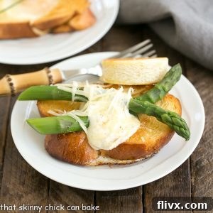 Asparagus Topped Eggs with Hats Recipe