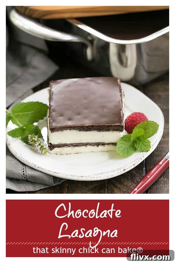 No Bake Chocolate Lasagna pinterest collage