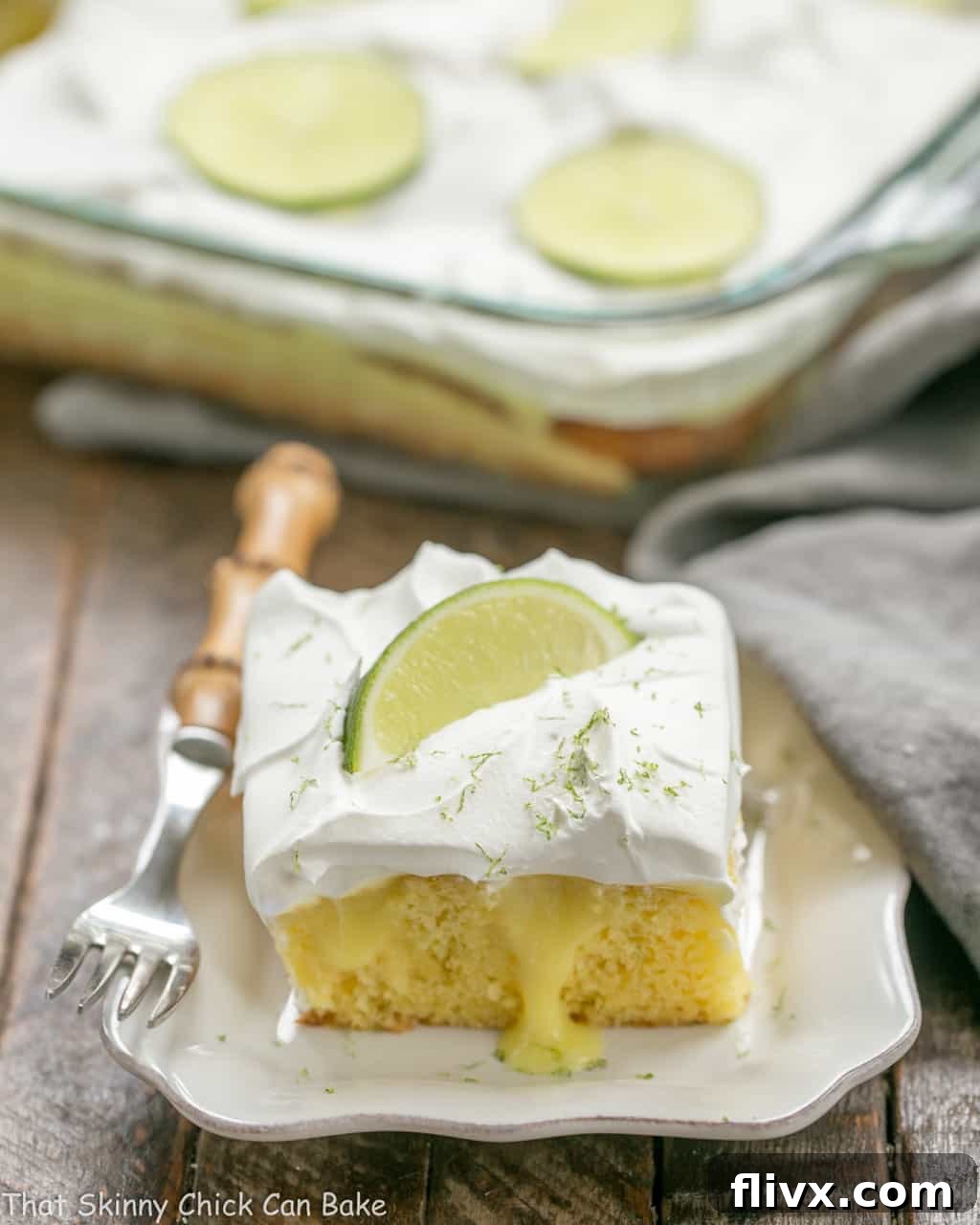 Easy Margarita Poke Cake | A couple shortcuts make this decadent dessert a breeze to make!