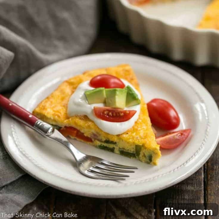 Delicious Baked Denver Omelet | A simple, scrumptious, and easy-to-make baked ham and vegetable omelet, perfect for breakfast or brunch!