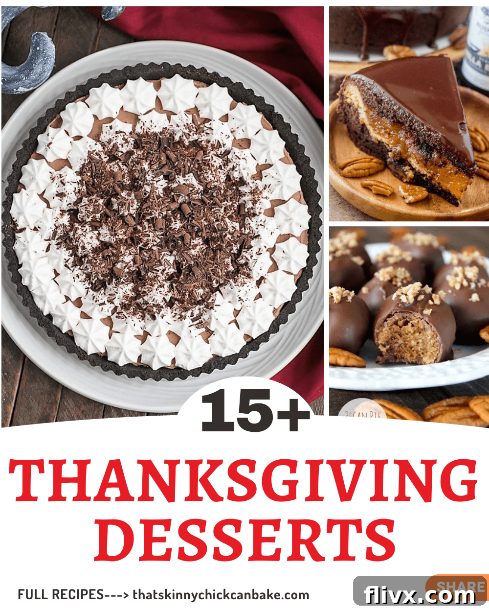 A vibrant collage showcasing a variety of delicious Thanksgiving desserts, including pies, tarts, and cakes, arranged artfully to inspire holiday baking.