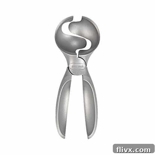 Ergonomic ice cream scoop for effortless, perfect scoops.