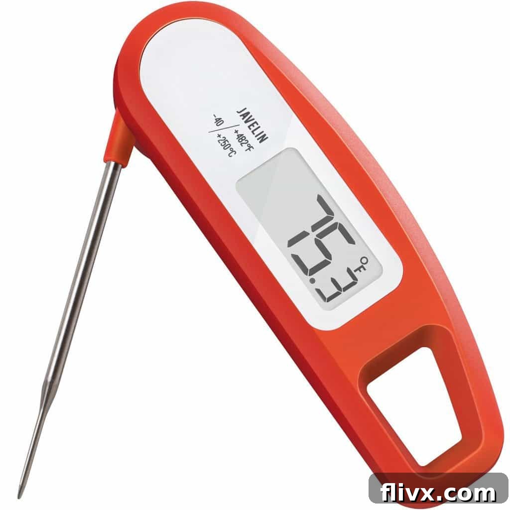 Lavatools Instant Read Digital Thermometer, crucial for precise cooking.