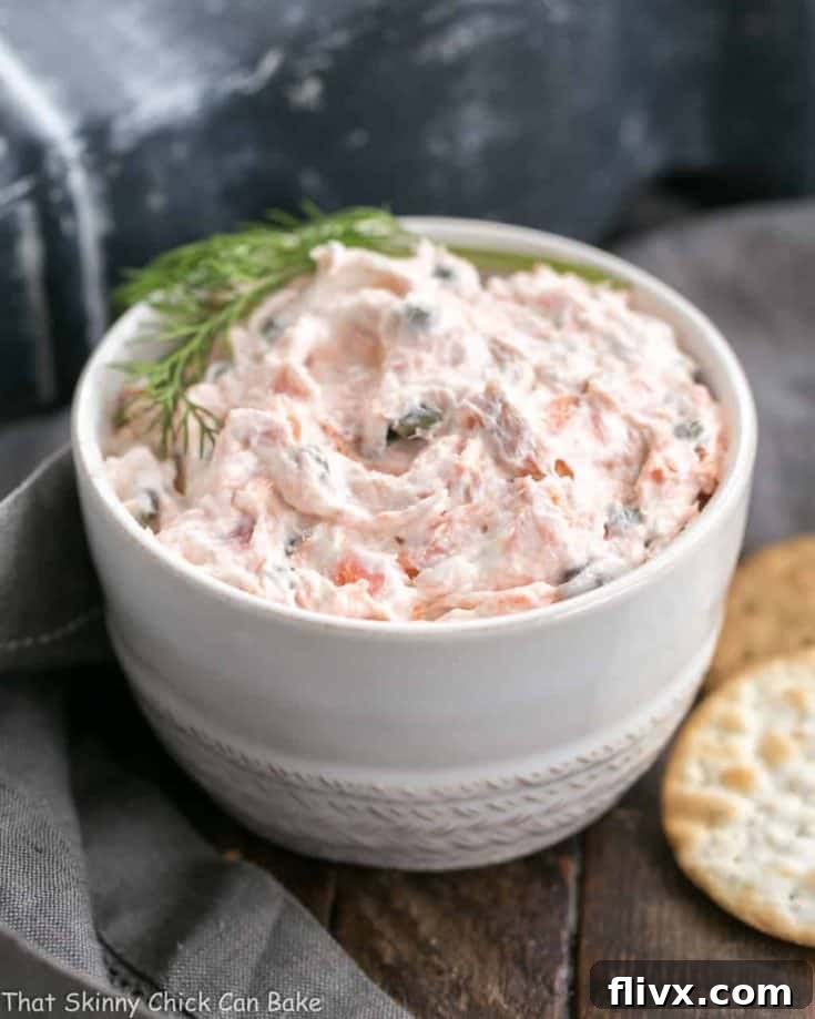 Easy Smoked Salmon Dip with Capers, a magnificent 5-ingredient dip perfect for parties.