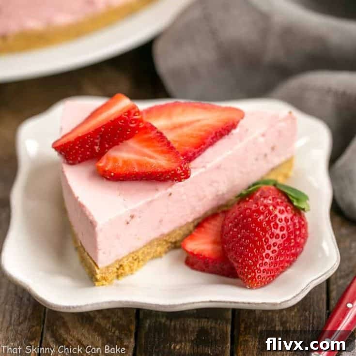 The ultimate No-Bake Strawberry Cheesecake, a dreamy berry dessert perfect for any occasion.