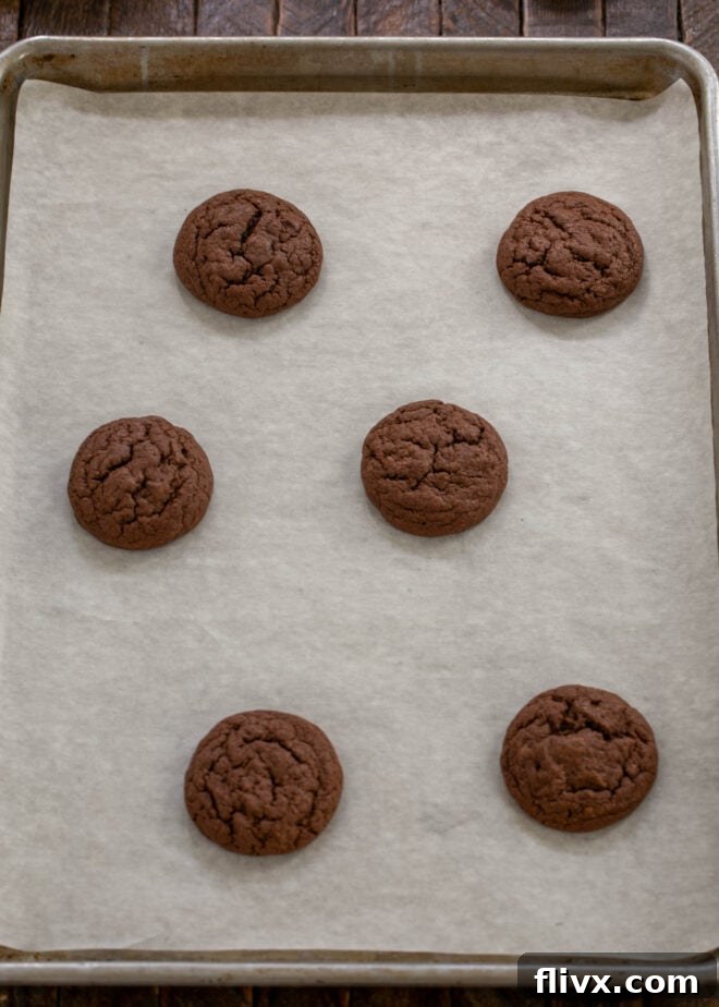 Baking on parchment lined pans.