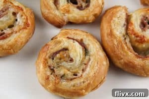 Prosciutto Gruyère Pinwheels after baking