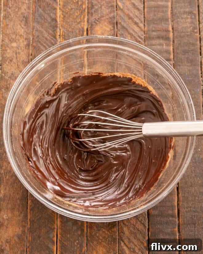 Mix cocoa into butter.