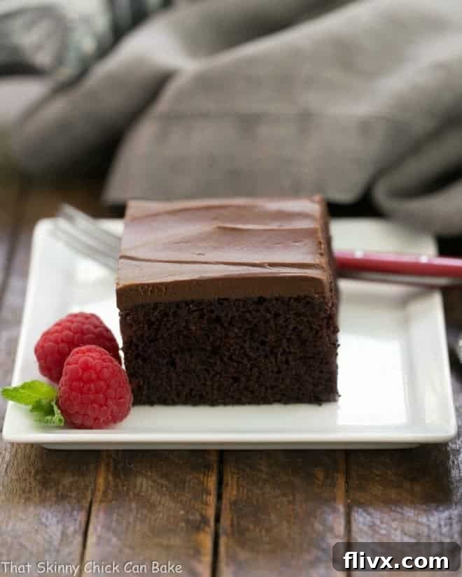 Black Magic Snack Cake - an old fashioned chocolate buttermilk cake with chocolate buttercream