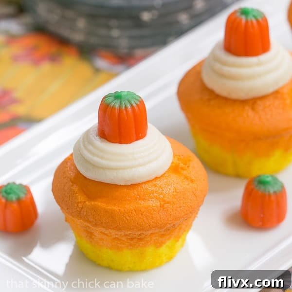 Candy Corn Cupcakes | An easy recipe for a Halloween treat