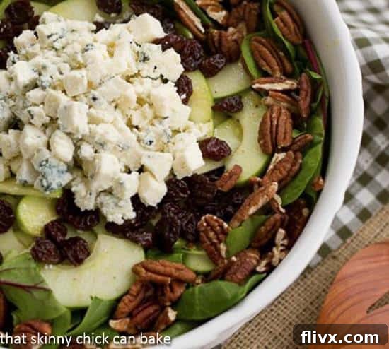  This Winter Salad with Apples, Pecans, Blue Cheese and Dried Cherries will make you forget that the availability of garden tomatoes and lettuces are months and months away!