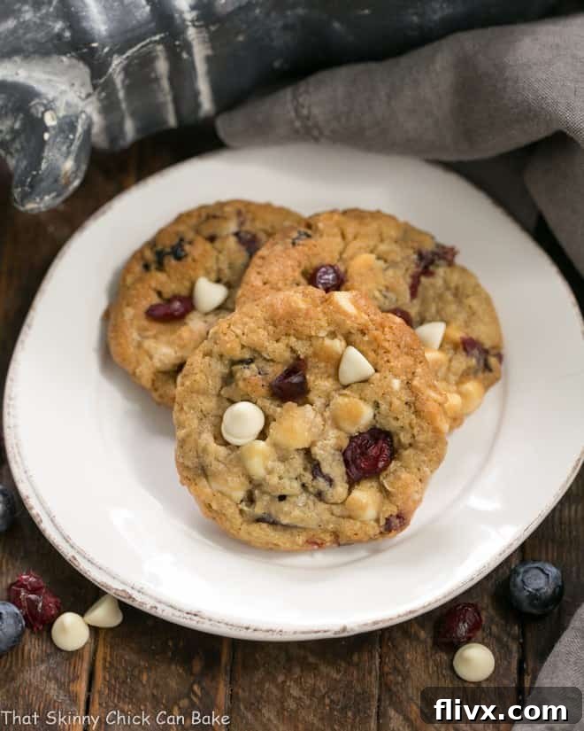 White Chocolate Chip Cookies with Dried Berries