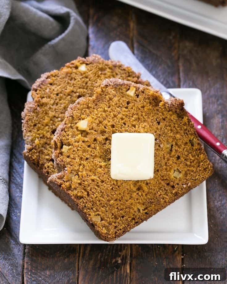 Pumpkin Bread with Apples - Fall Bliss
