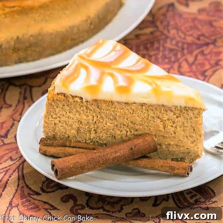 Caramel Topped Pumpkin Cheesecake