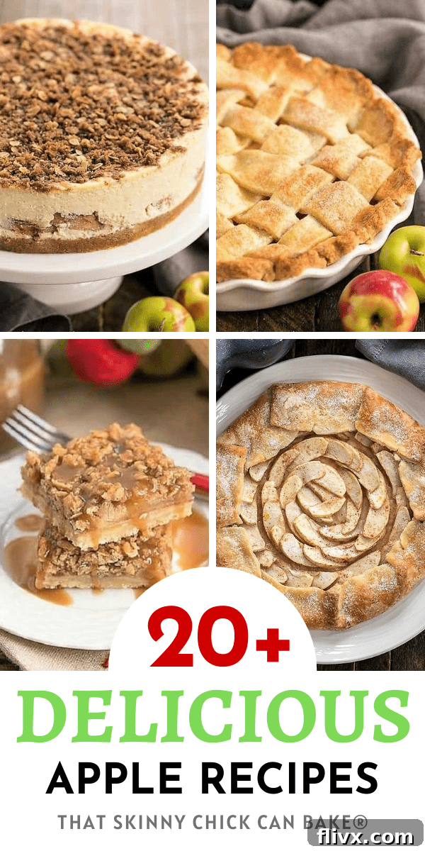 A vibrant collage showcasing a variety of delicious apple recipes, including classic apple pie, comforting apple crisp, and elegant apple tarts, perfect for any season or occasion.