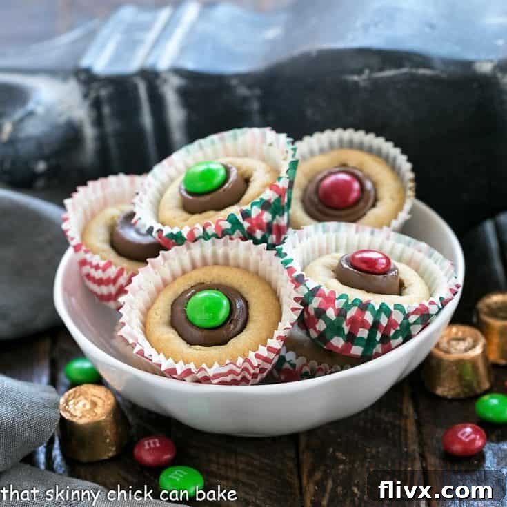 Peanut Butter Cookie Cups in a white bowl, ready to be enjoyed.