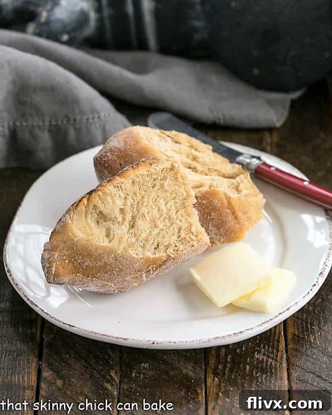 2 slices of Honey Whole Wheat Bread Wreath on a small white plate